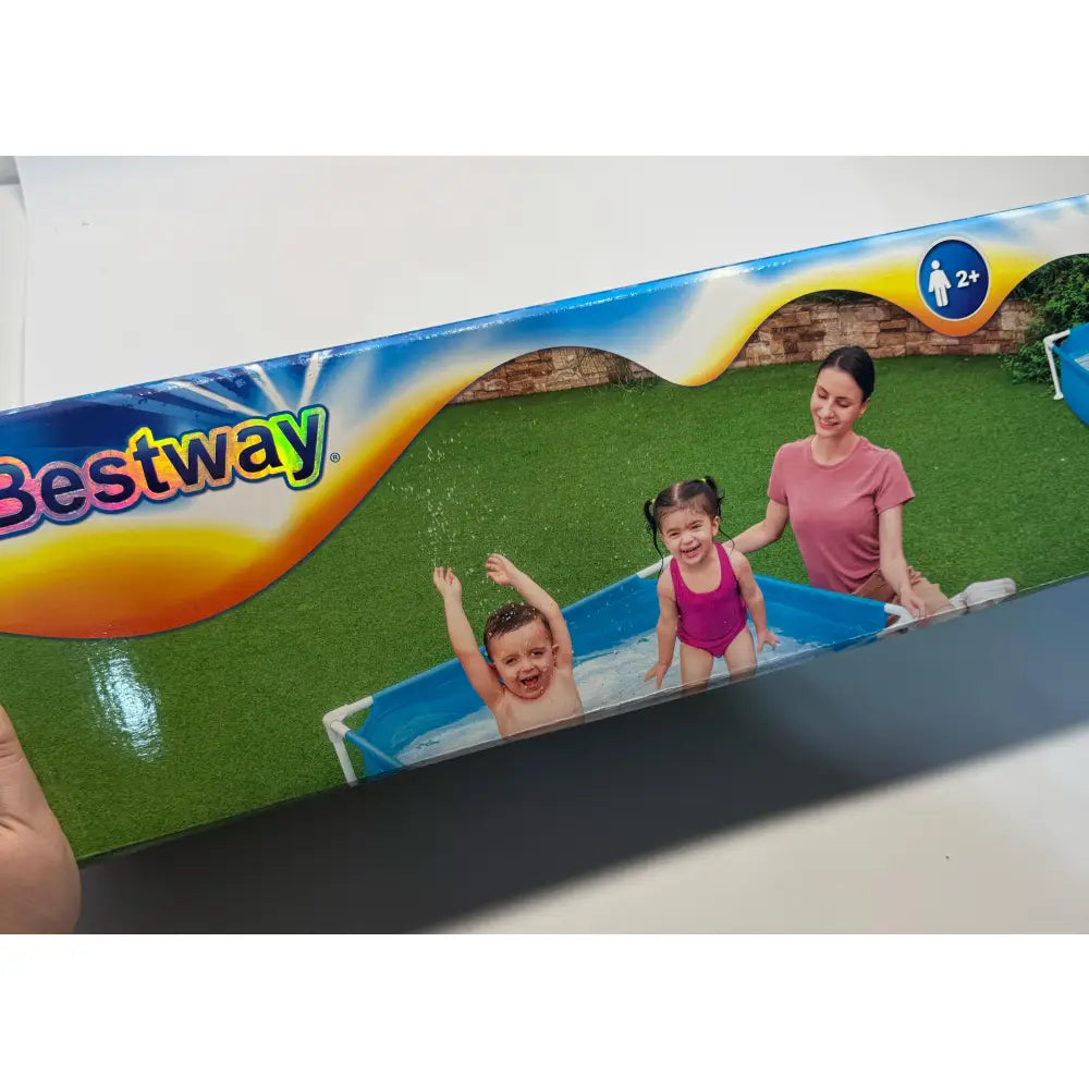 Piscina desmontable infantil y para mascotas Bestway 122x122x30,5 cm azul | Tubular My First Frame Pools de fácil