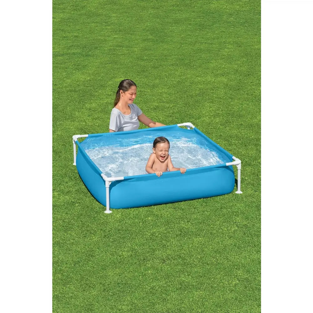 Piscina desmontable infantil y para mascotas Bestway 122x122x30,5 cm azul | Tubular My First Frame Pools de fácil