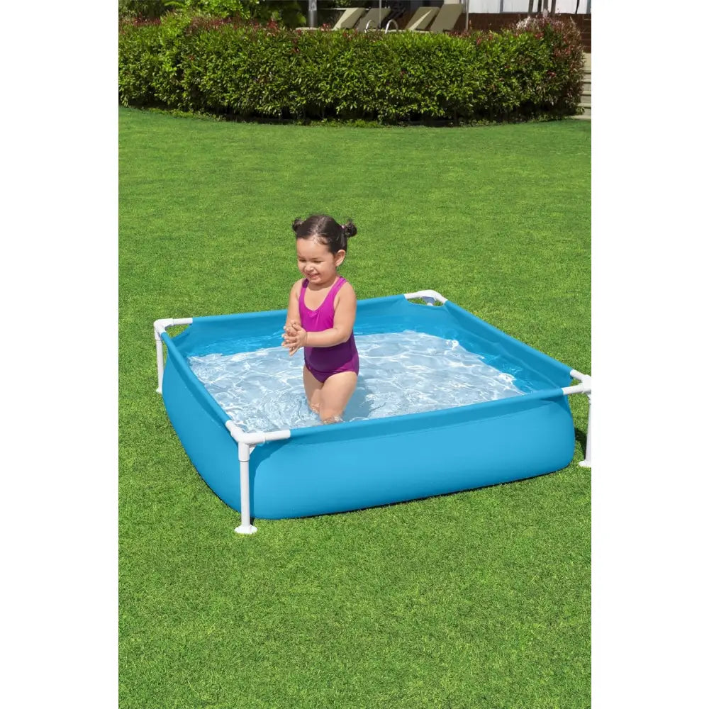 Piscina desmontable infantil y para mascotas Bestway 122x122x30,5 cm azul | Tubular My First Frame Pools de fácil