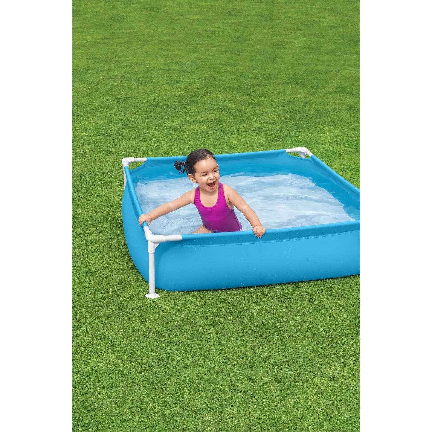 Piscina desmontable infantil y para mascotas Bestway 122x122x30,5 cm azul | Tubular My First Frame Pools de fácil
