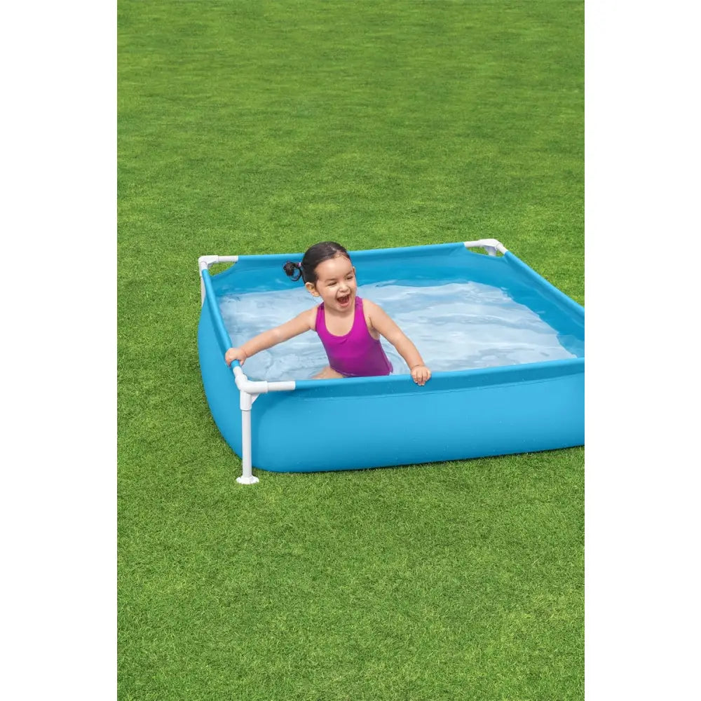 Piscina desmontable infantil y para mascotas Bestway 122x122x30,5 cm azul | Tubular My First Frame Pools de fácil