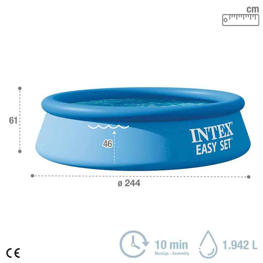Piscina hinchable redonda Easy Set 244x61cm (capacidad 1942L)