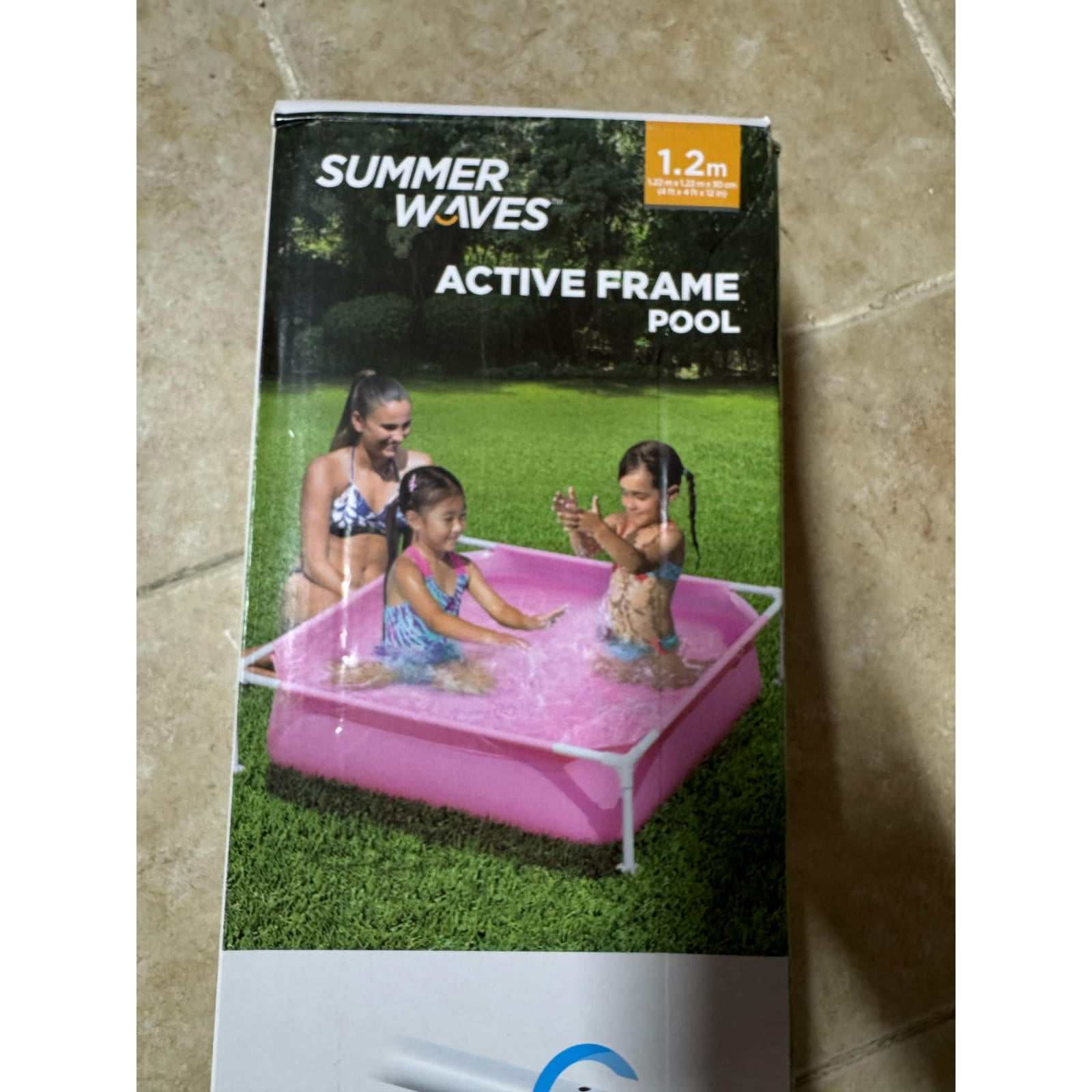 Piscina infantil rosa para niños y mascotas 122x122x30,5 cm desmontable
