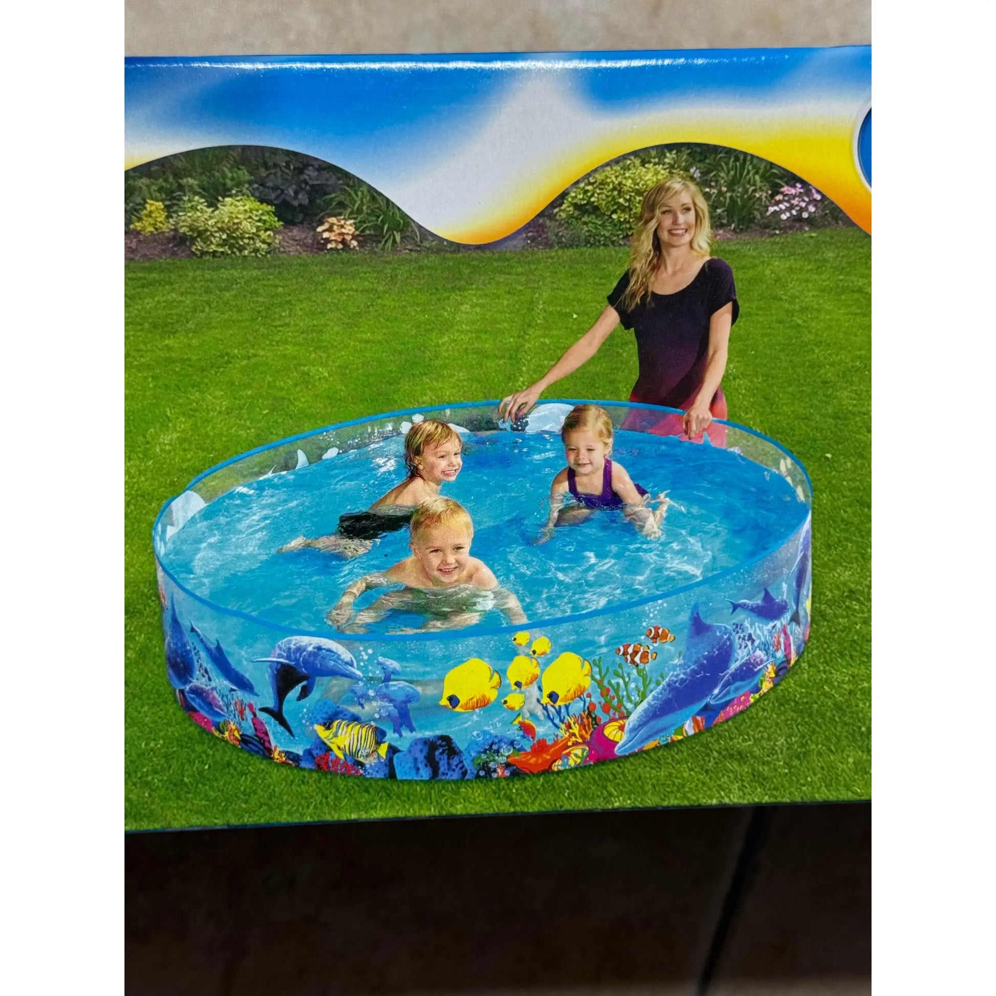 Piscina Infantil para Niños Animales Marinos Redonda 183 cm Transparente – Bestway