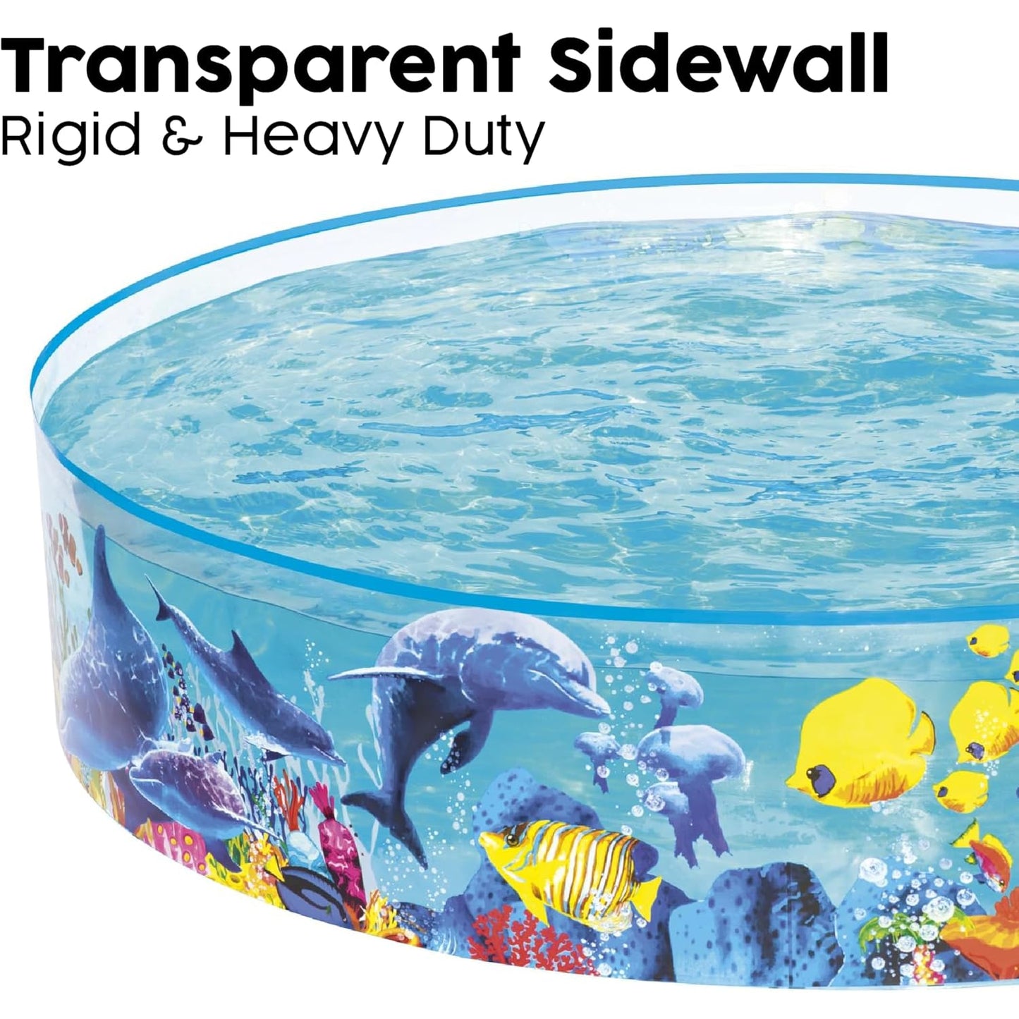 Piscina Infantil para Niños Animales Marinos Redonda 183 cm Transparente – Bestway