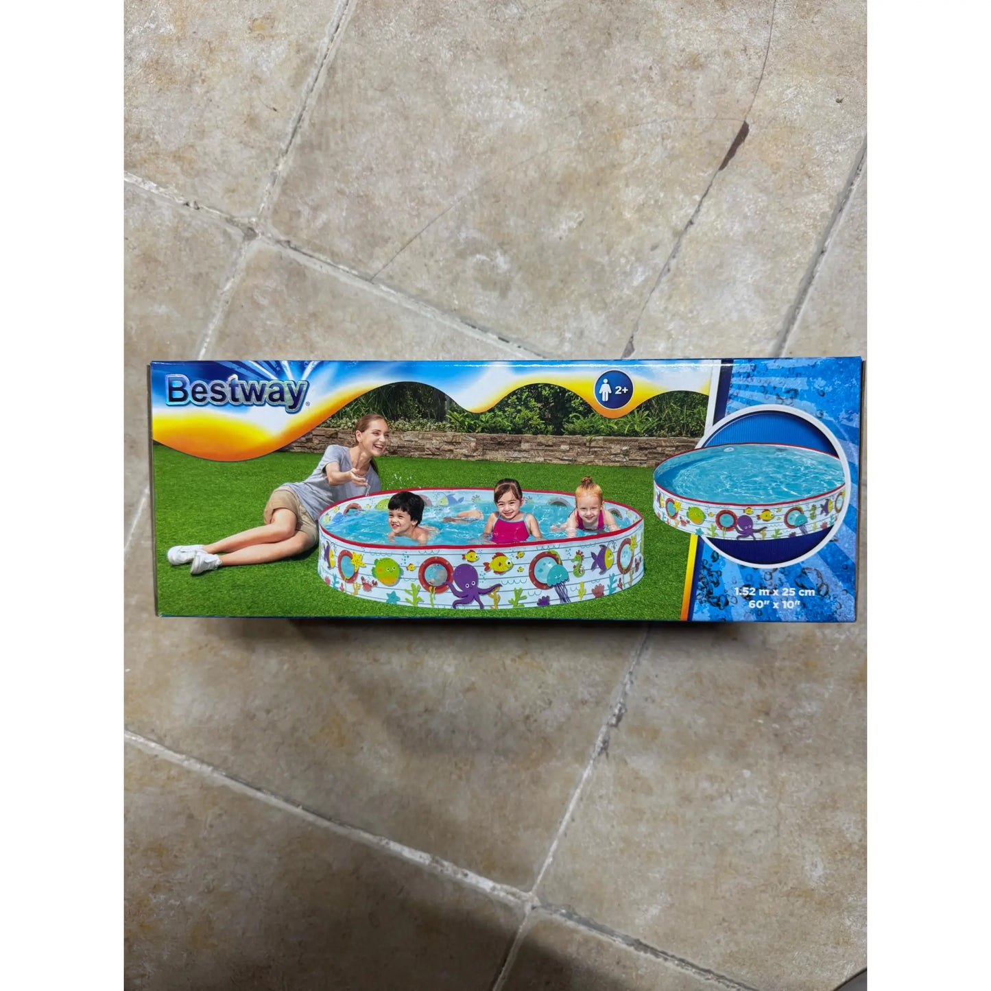 Piscina Infantil para Niños Redonda 152x30 cm Fácil Montaje Resistente y Segura Bestway Rígida