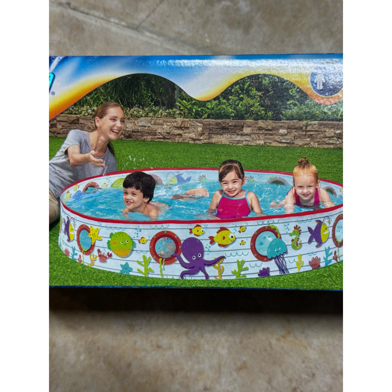 Piscina Infantil para Niños Redonda 152x30 cm Fácil Montaje Resistente y Segura Bestway Rígida