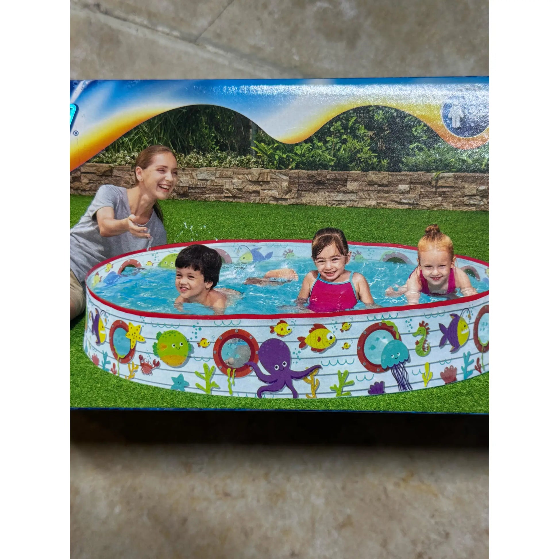 Piscina Infantil para Niños Redonda 152x30 cm Fácil Montaje Resistente y Segura Bestway Rígida