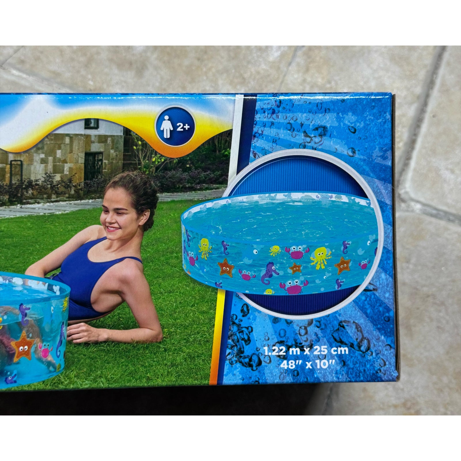 Piscina Infantil para Niños Redonda Animales Marinos 122x25cm 277L Verano Bestway