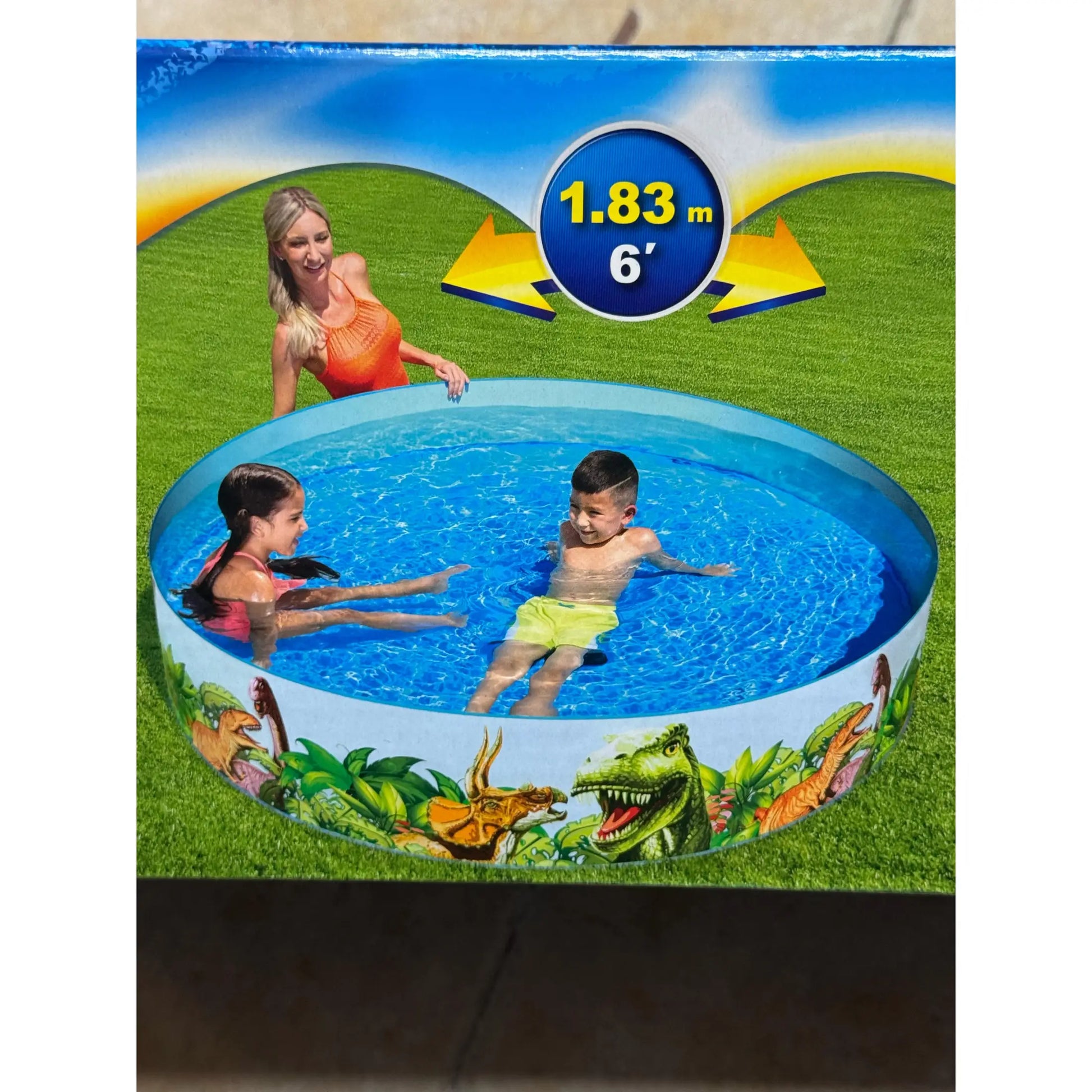Piscina Infantil para niños Redonda Dinosaurios 183x38 cm – Bestway