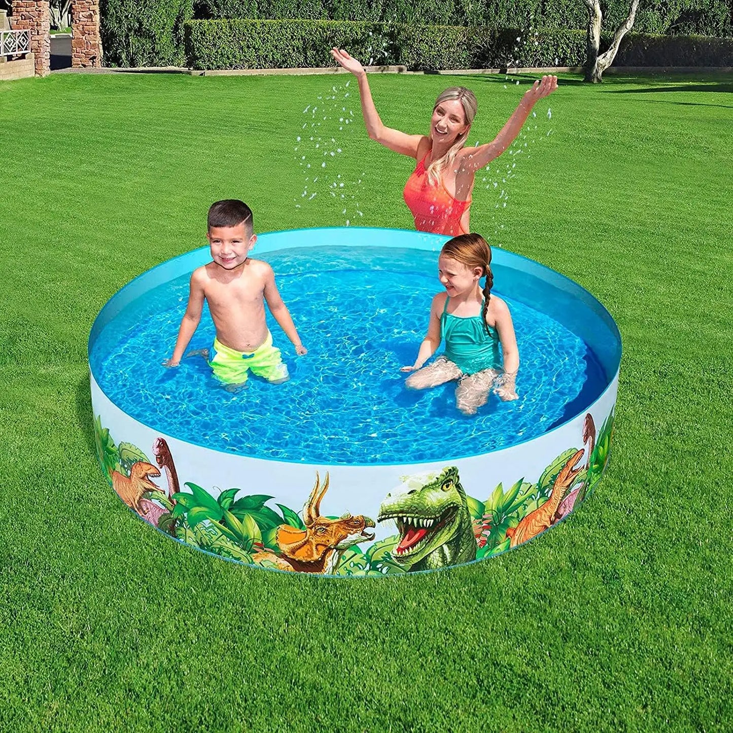 Piscina Infantil para niños Redonda Dinosaurios 183x38 cm – Bestway