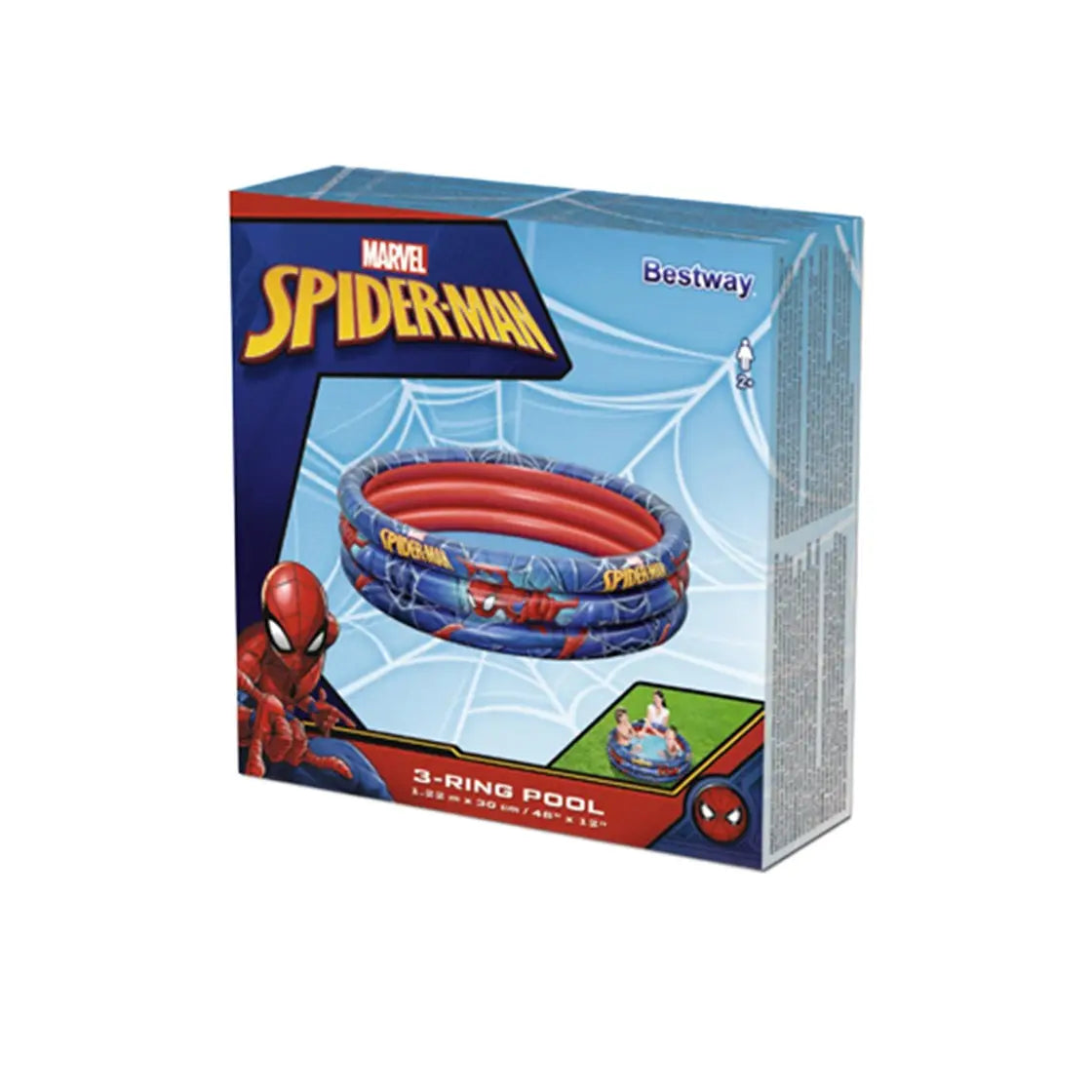 Piscina Infantil para Niños SPIDERMAN hinchable Redonda 122x25cm