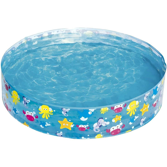 Piscina infantil redonda con diseño de animales marinos para niños