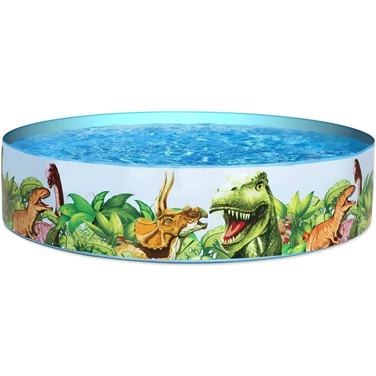 piscina infantil redonda con diseño de dinosaurios para niños