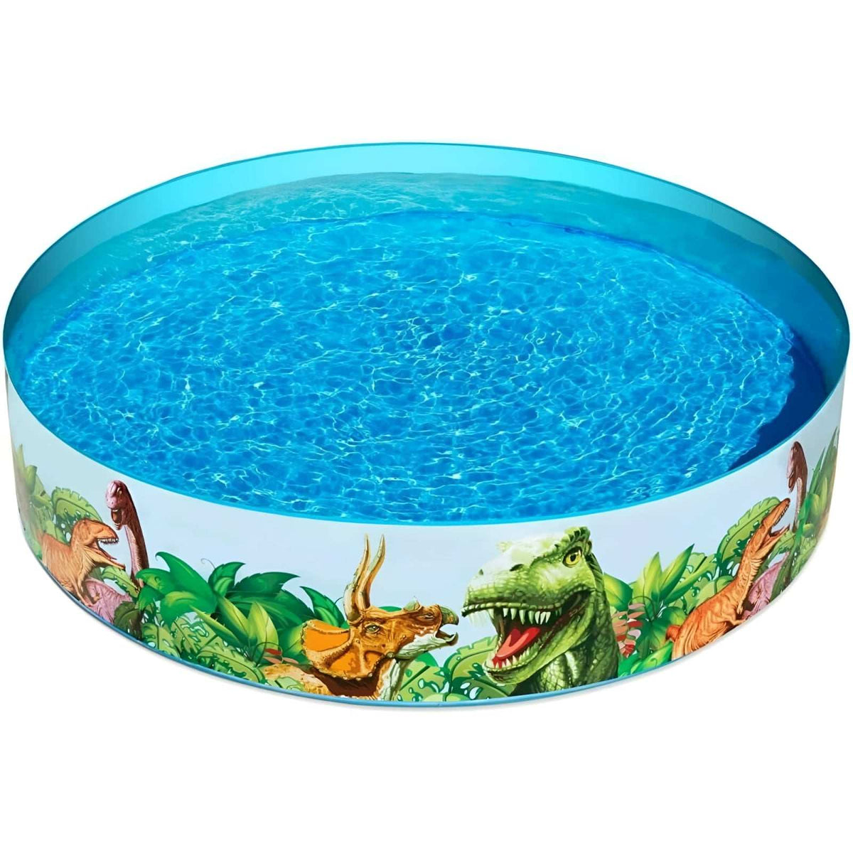 piscina infantil redonda con diseño de dinosaurios para niños