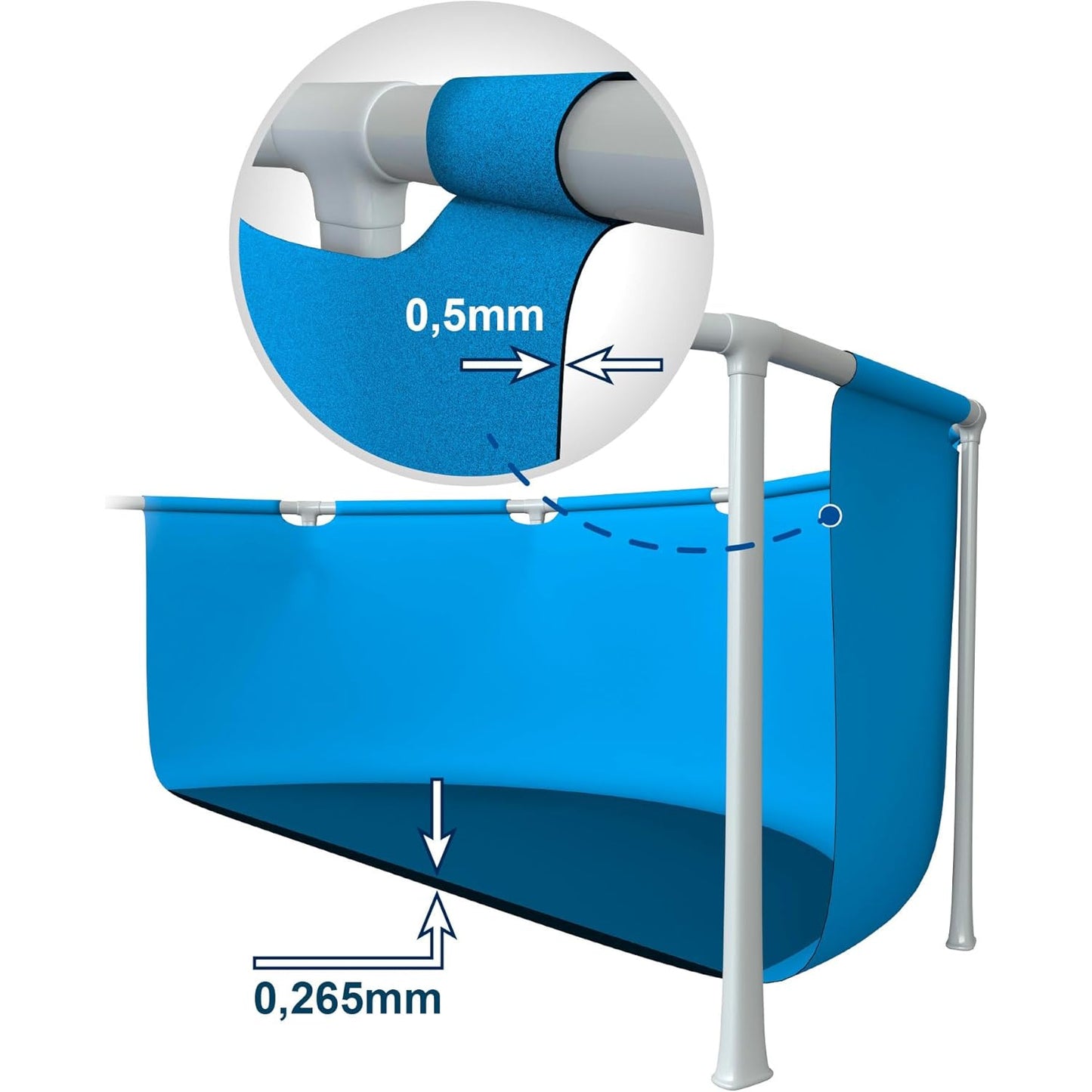 Piscina octogonal desmontable Metal Frame 244x51cm (capacidad 1828L)