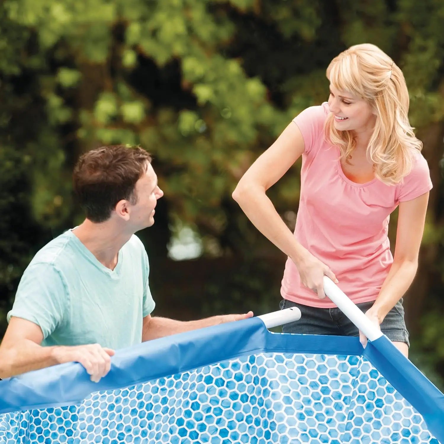 Piscina octogonal desmontable Metal Frame 244x51cm (capacidad 1828L)