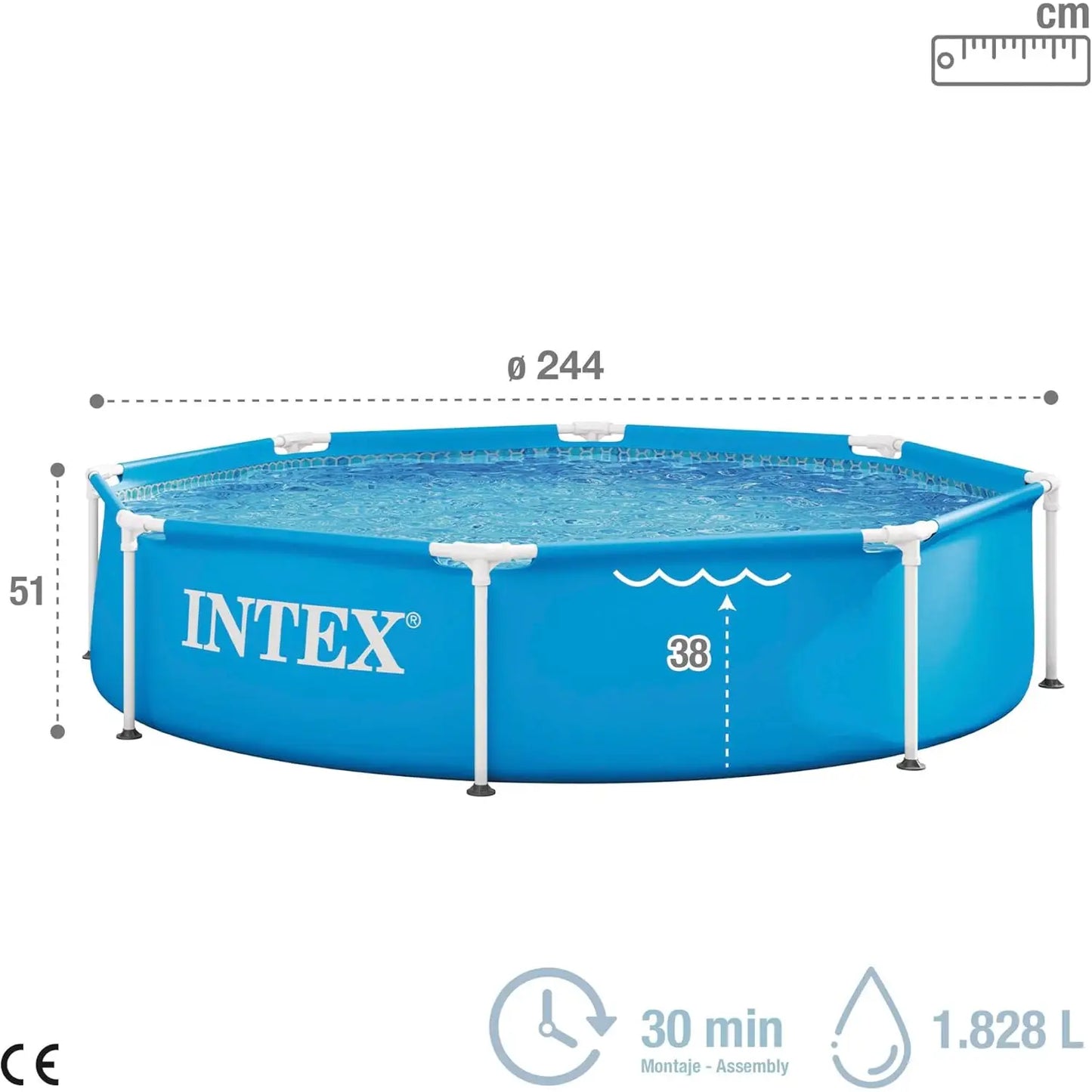 Piscina octogonal desmontable Metal Frame 244x51cm (capacidad 1828L)
