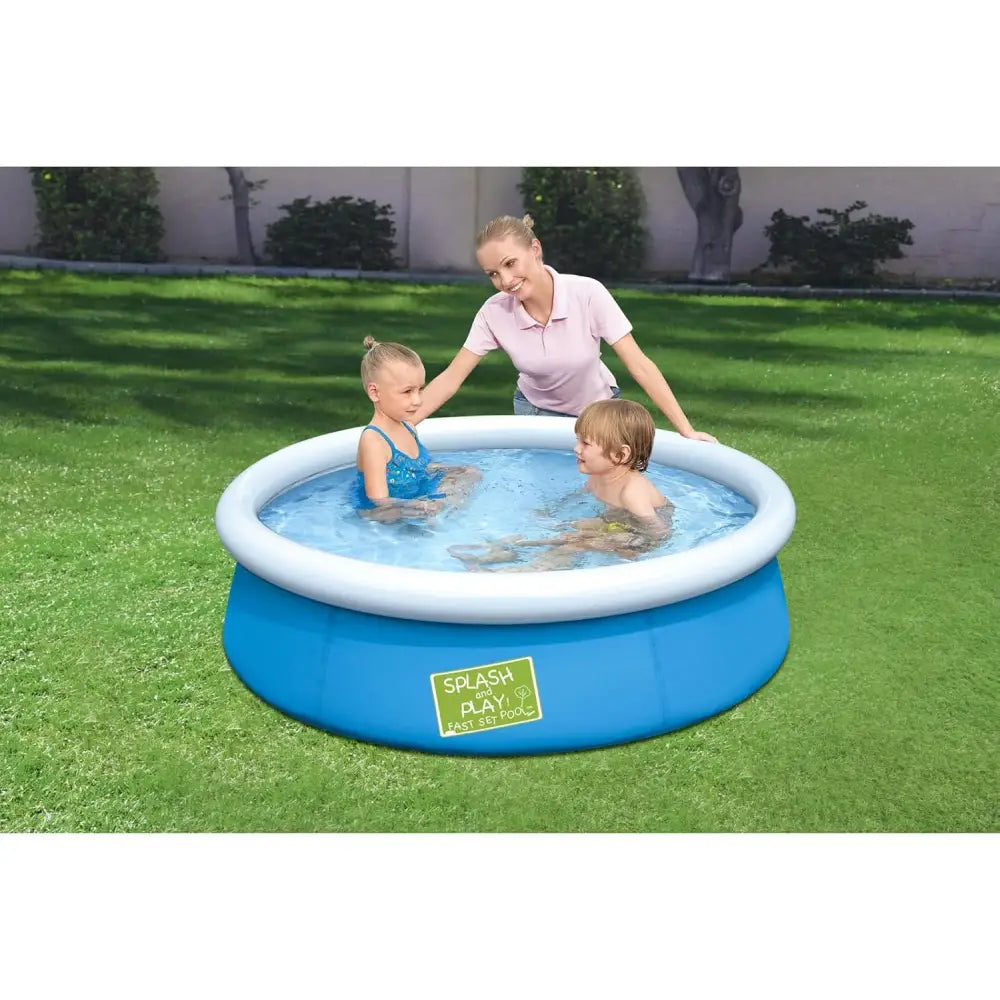 Piscina Redonda 152cm cm Inflable Fácil Montaje Exterior Verano Bestway Fast Set