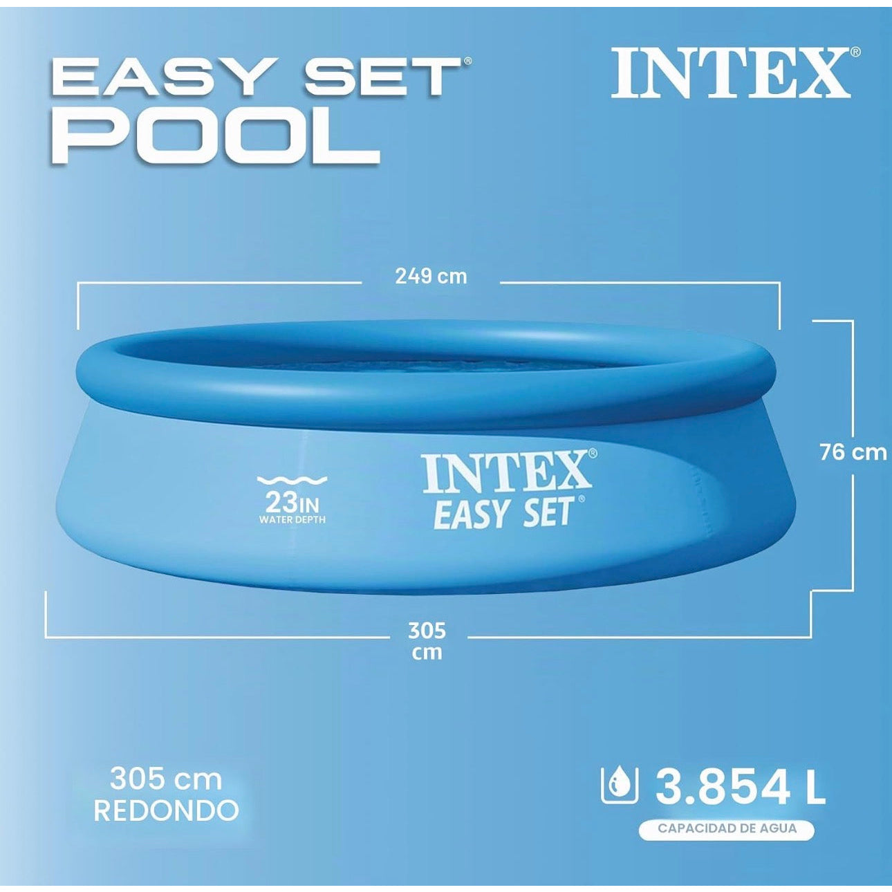 Piscina redonda Easy Set 305x76cm (capacidad 3853L)