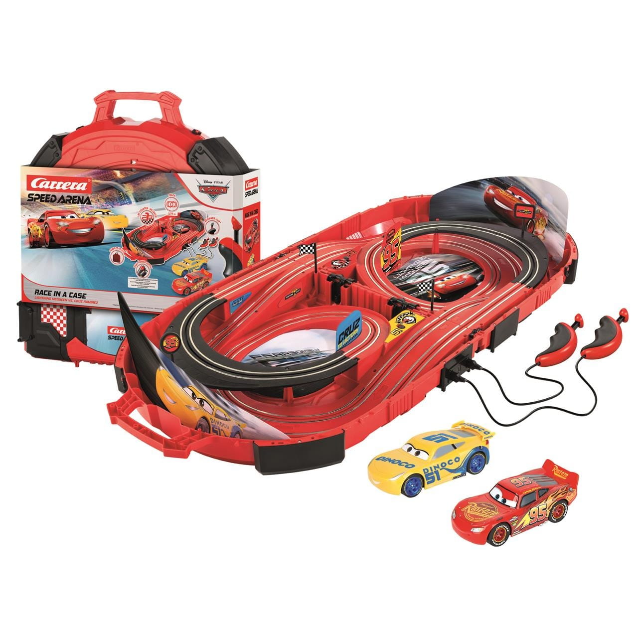 Pista carrera Cars Rayo Mcqueen Disney Pixar ’Speed Arena’ de 2,7m - Juguete