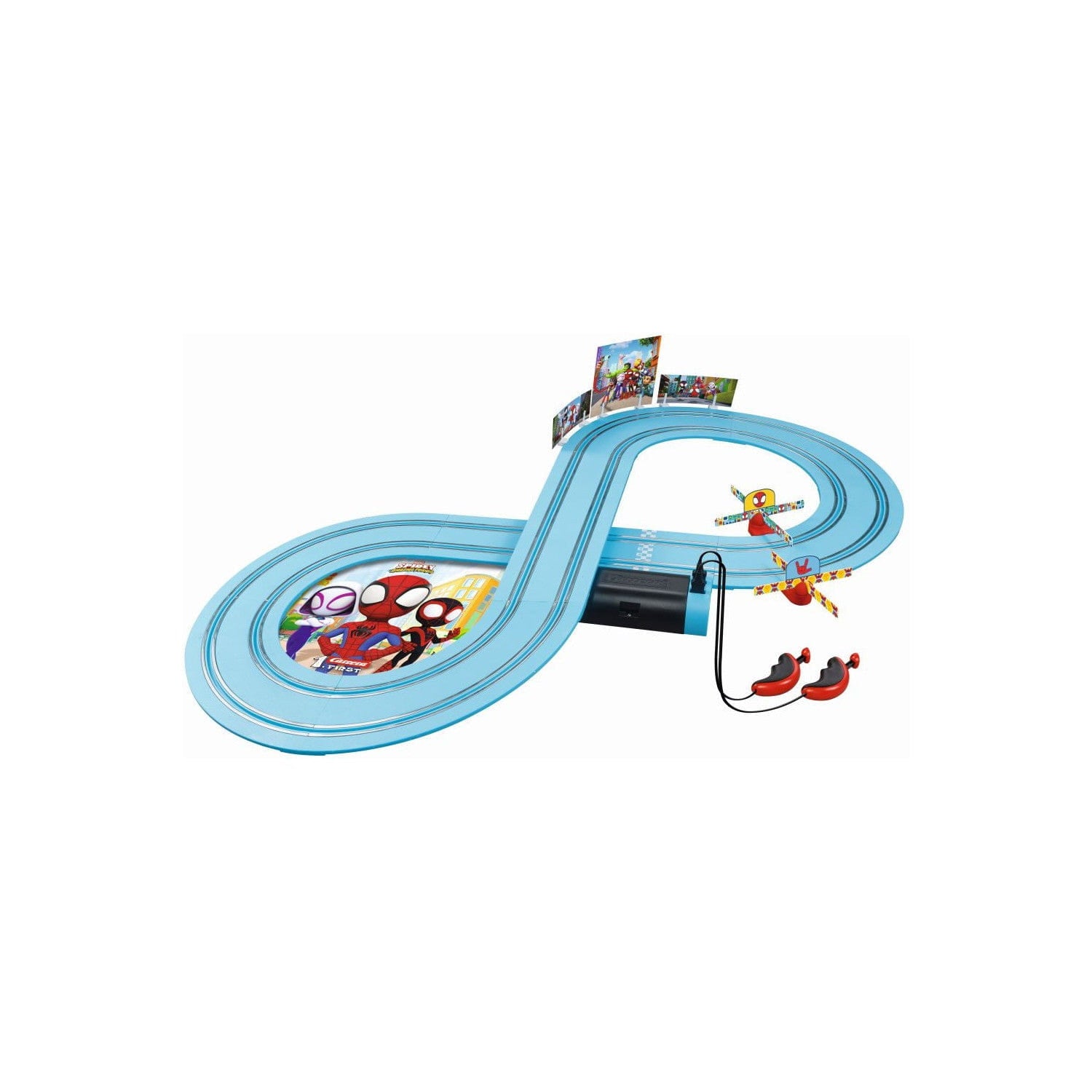 Pista carrera Spidey Spiderman con 2 coches y de 2,4m - Juguete
