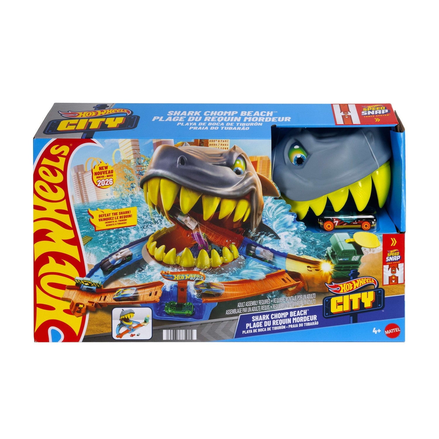 Pista Hot Wheels boca de tiburón (incluye 1 coche)