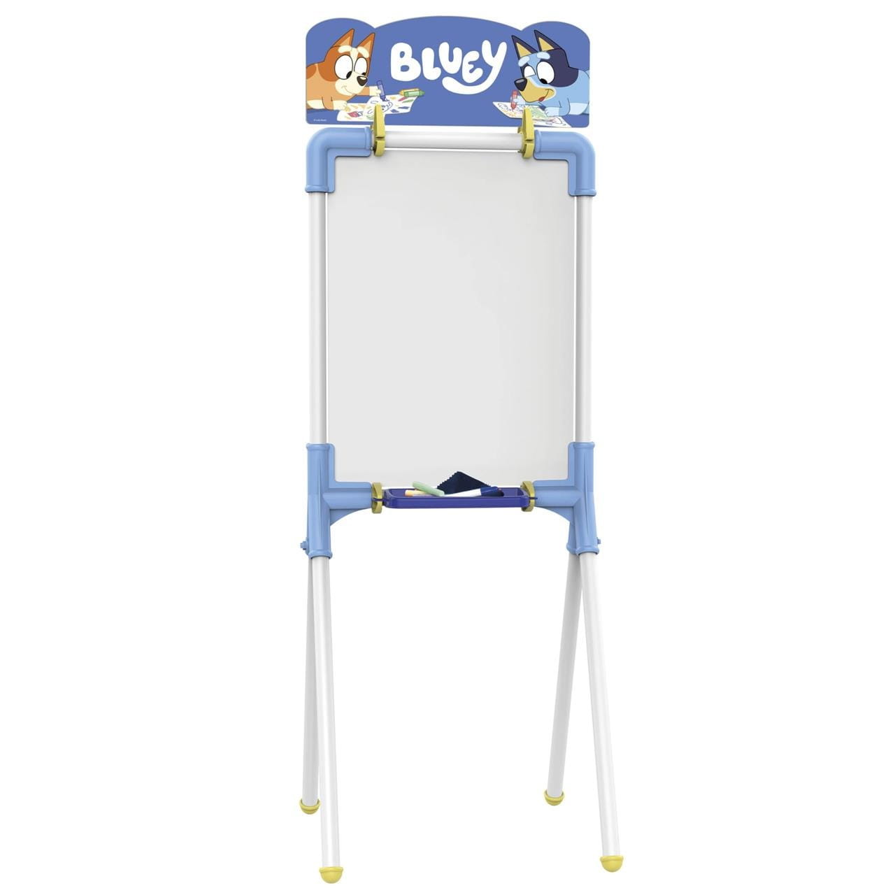 Pizarra Bluey 2 en 1 con de tiza y magnética 12 accesorios 37x32x98cm