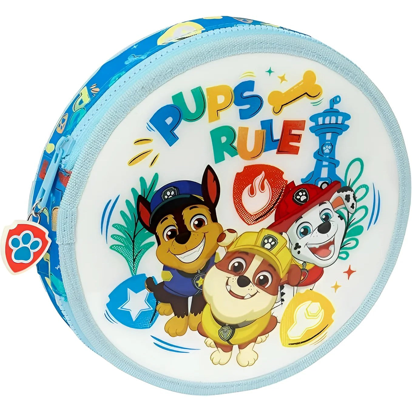Plumier estuche redondo PATRULLA CANINA PUPS RULE 18pzs - Mochila