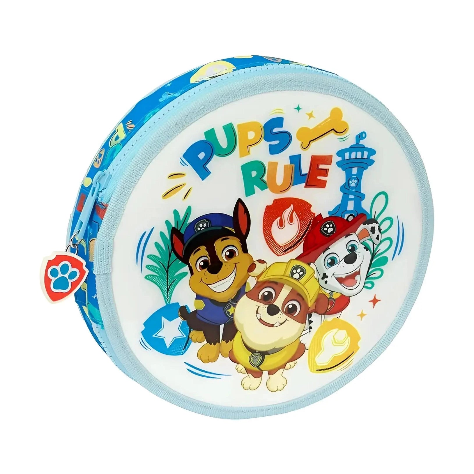 Plumier estuche redondo PATRULLA CANINA PUPS RULE 18pzs - Mochila