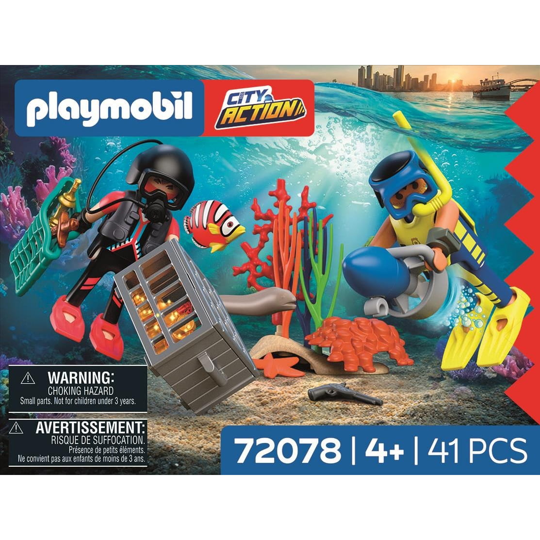 Policía buzo con tesoro Playmobil City Action 72078 - Juguete