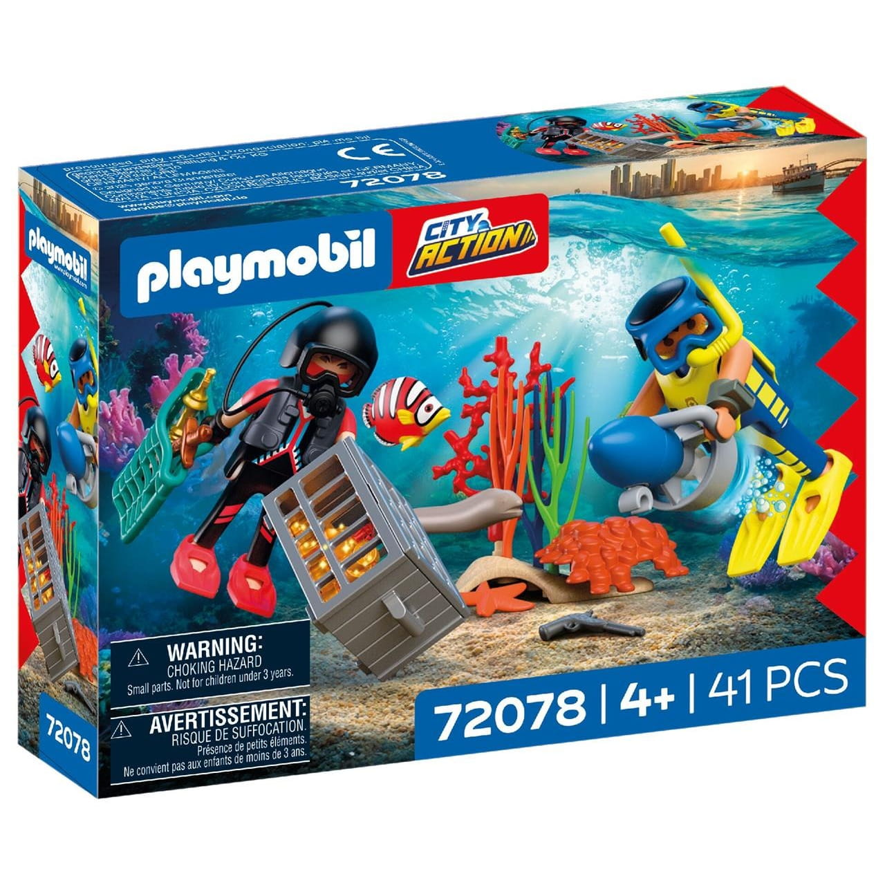Policía buzo con tesoro Playmobil City Action 72078 - Juguete