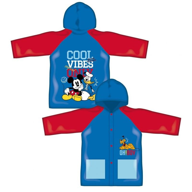 Poncho chubasquero impermeable de Mickey Mouse con capucha talla 4