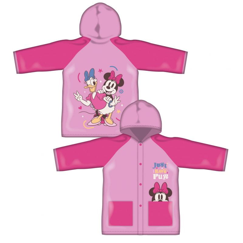 Poncho chubasquero impermeable de Minnie Mouse con capucha talla 2