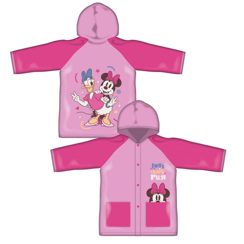 Poncho chubasquero impermeable de Minnie Mouse con capucha talla 2
