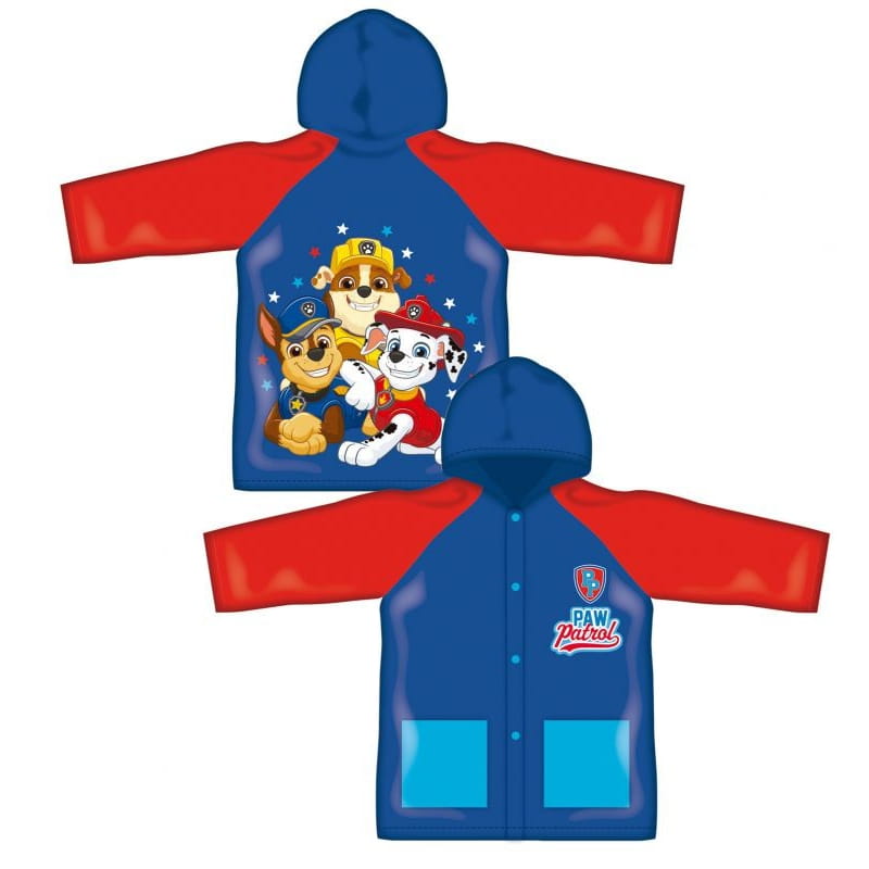 Poncho chubasquero impermeable de Patrulla canina con capucha talla 6