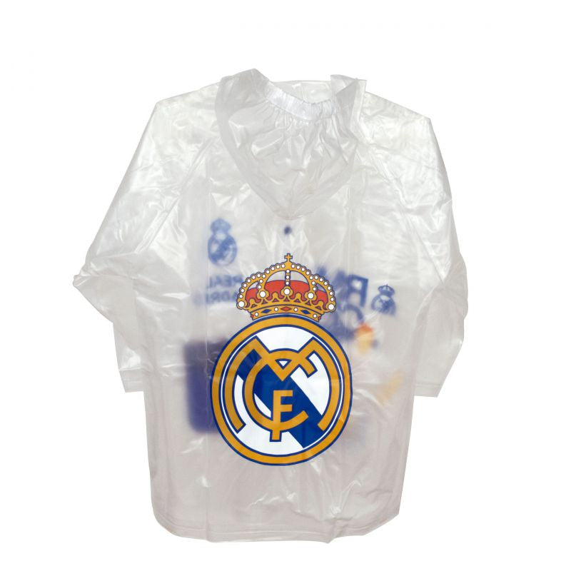 Poncho chubasquero impermeable del Real Madrid CF con capucha talla 4