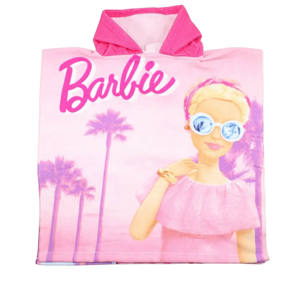 Poncho Playa Piscina Barbie 55x110cm infantil de microfibra para niños Oficial pokemon 60x130