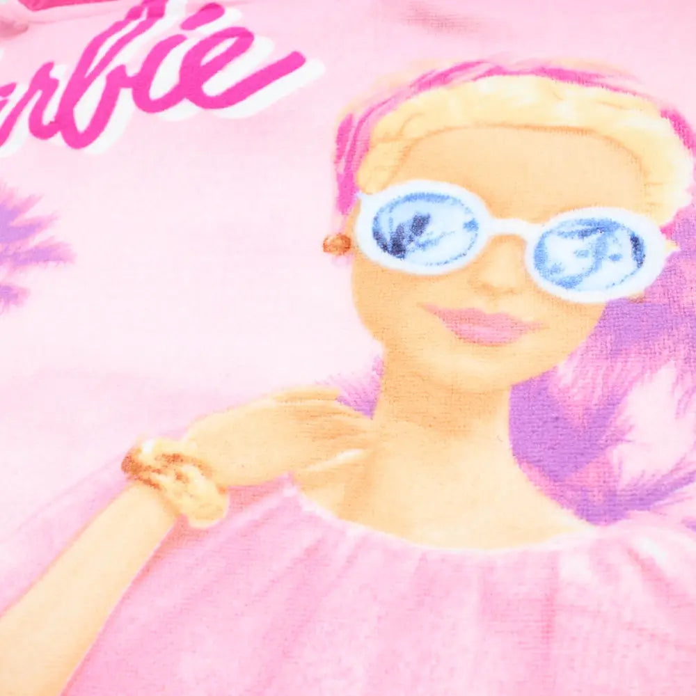Poncho Playa Piscina Barbie 55x110cm infantil de microfibra para niños Oficial pokemon 60x130