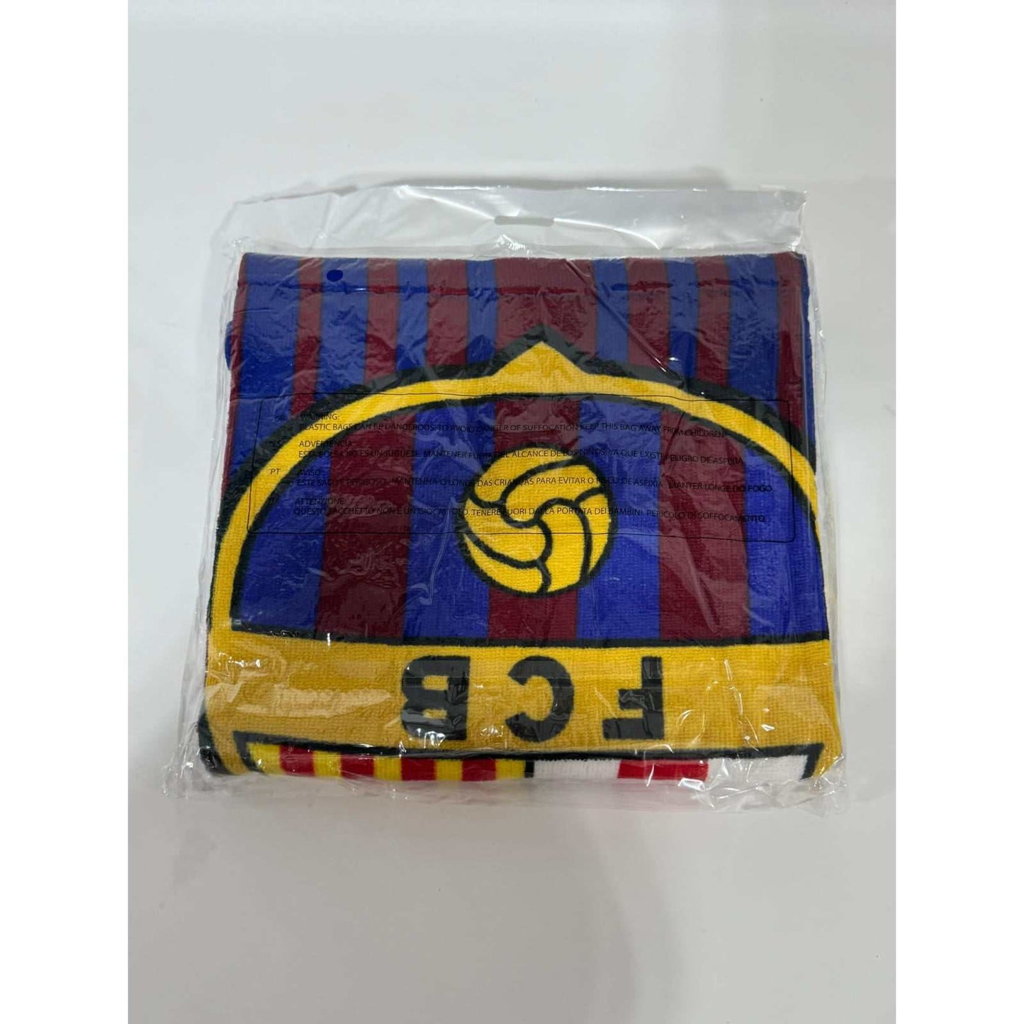 poncho de microfibra infantil oficial fc barcelona para playa y piscina