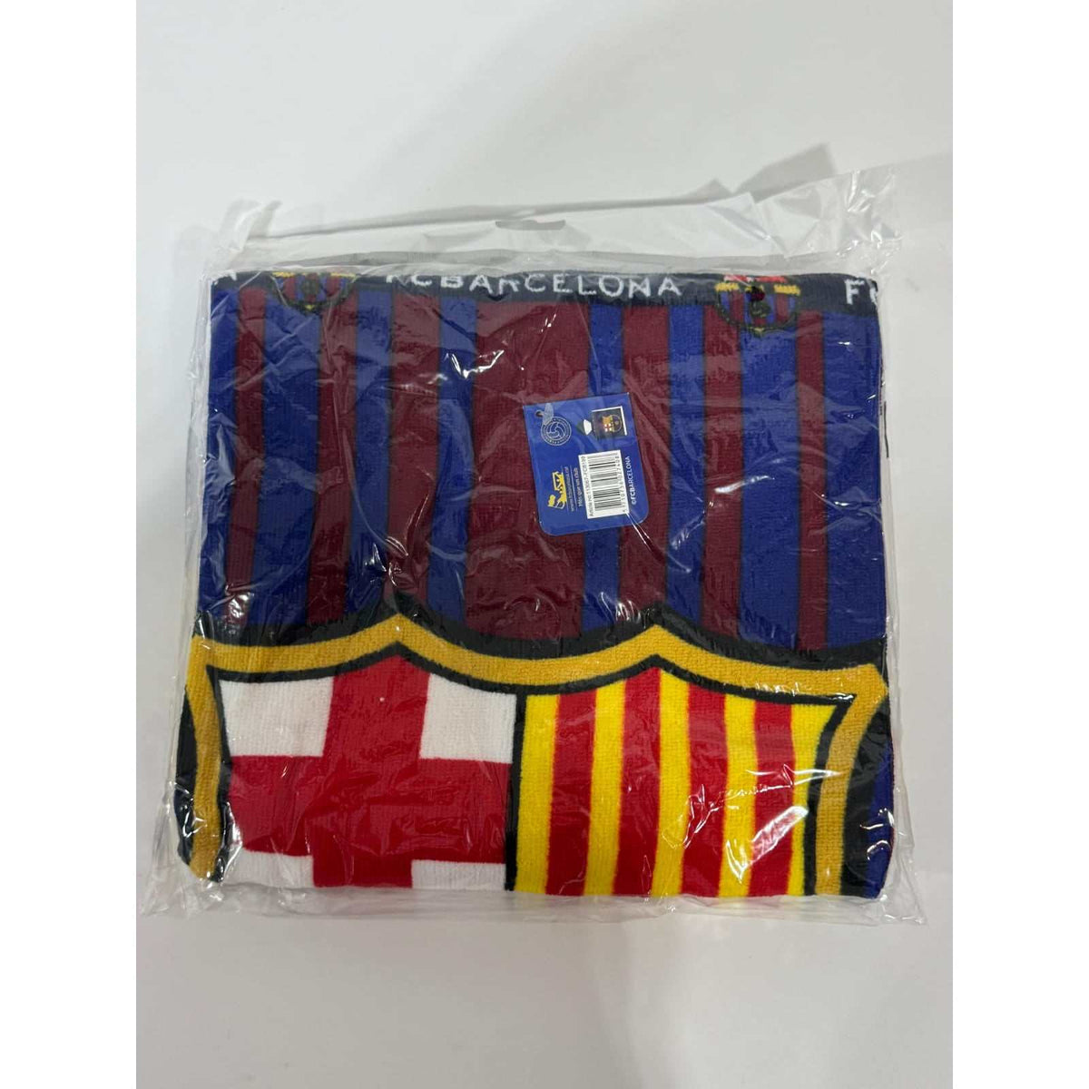 Poncho infantil de microfibra FC Barcelona para playa y piscina