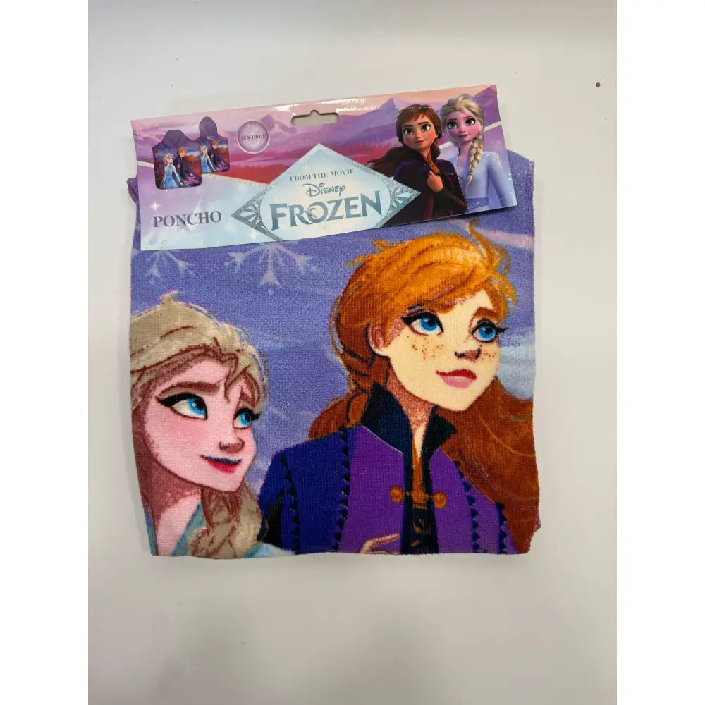 Poncho Playa Piscina Frozen Anna Elsa 55x110cm infantil de microfibra para niños Oficial