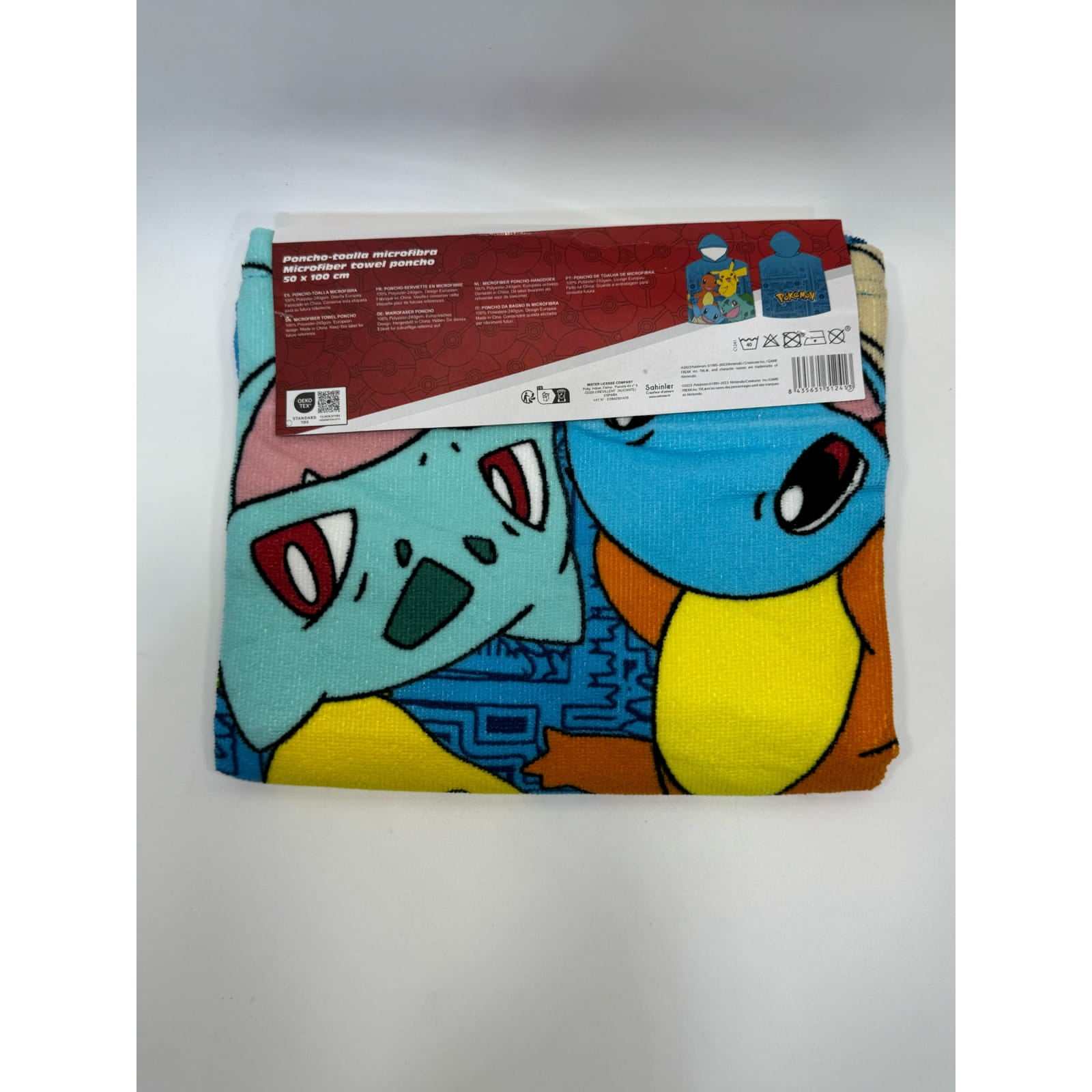 Poncho infantil playa piscina microfibra diseño oficial Pokémon
