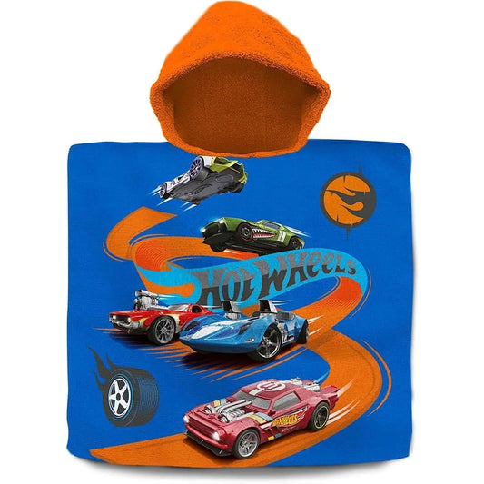 Poncho toalla algodón HOT WHEELS 60x120cm playa piscina - poncho