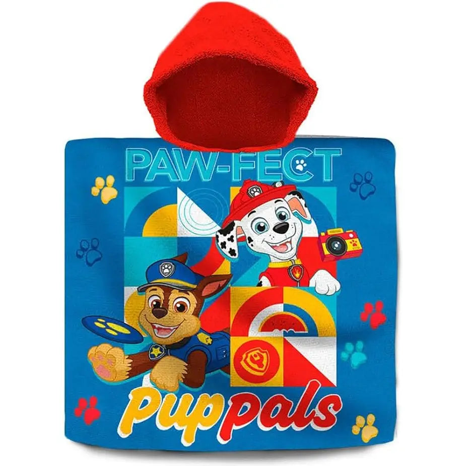 Poncho toalla algodón PATRULLA CANINA 60x120cm - poncho