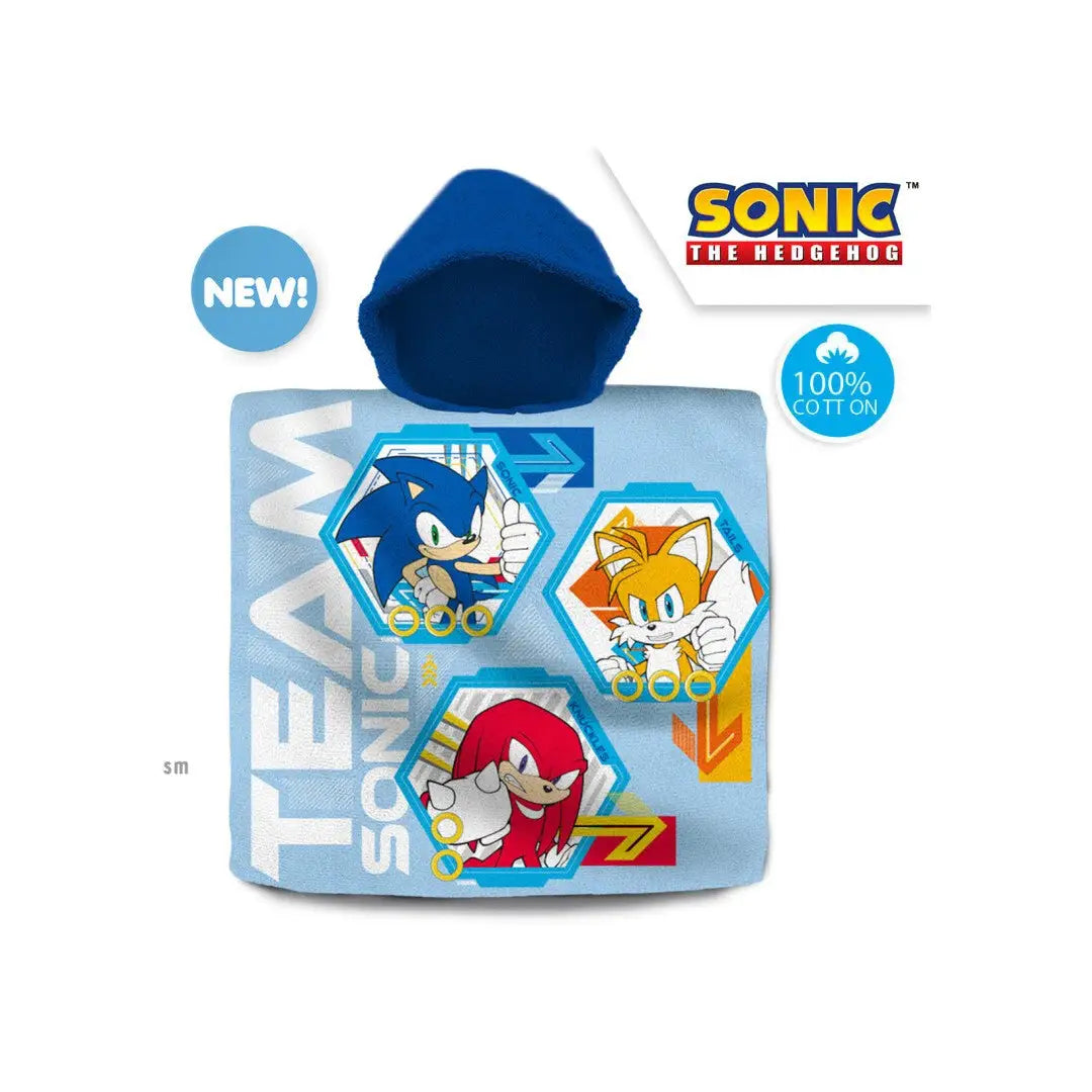 Poncho toalla algodón SONIC 60x120cm- Ideal Playa y Piscina - poncho
