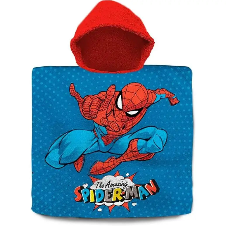 Poncho toalla algodón SPIDERMAN 60x120cm- Ideal Playa y Piscina - poncho
