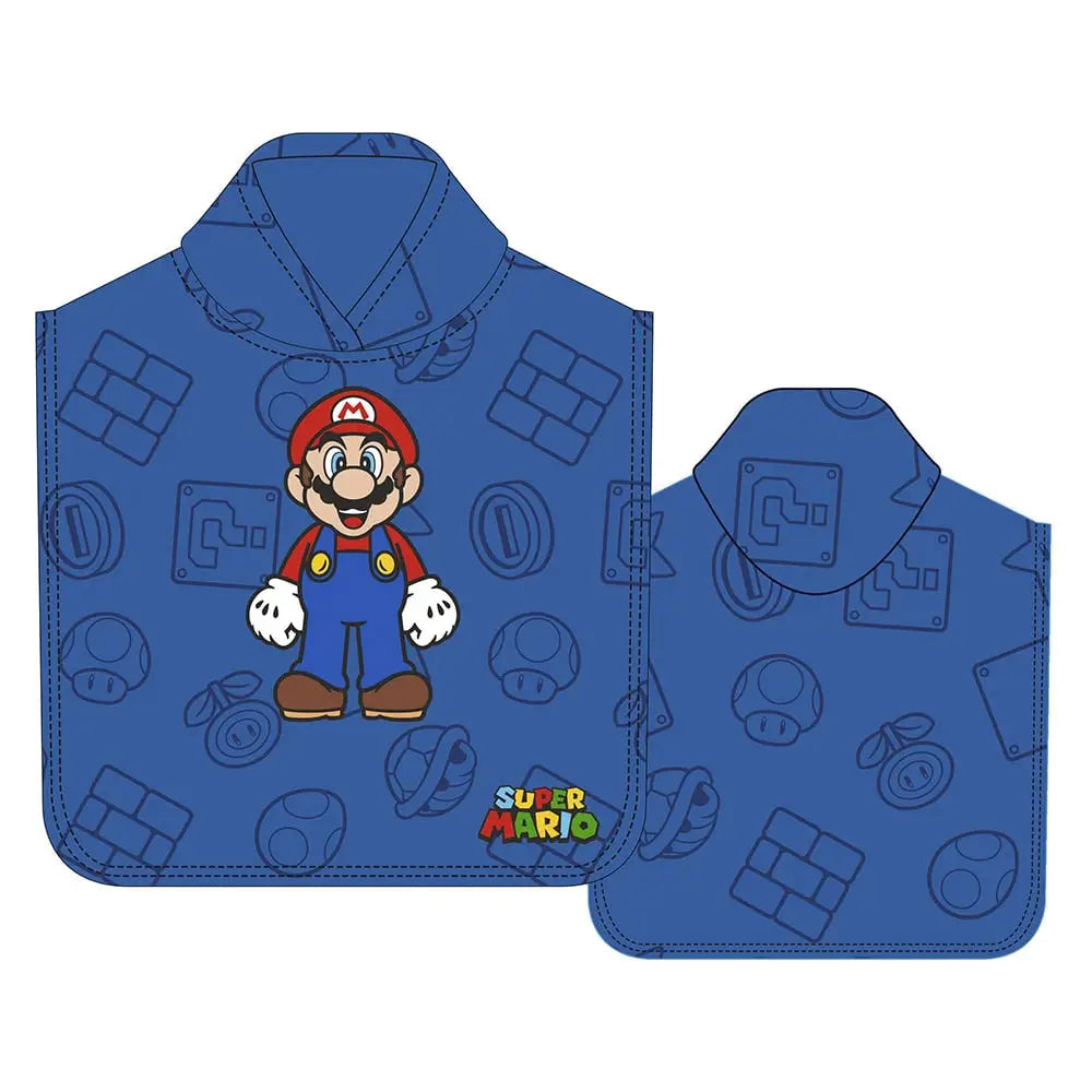 Poncho toalla con capucha SUPER MARIO 50x100cm - Toalla