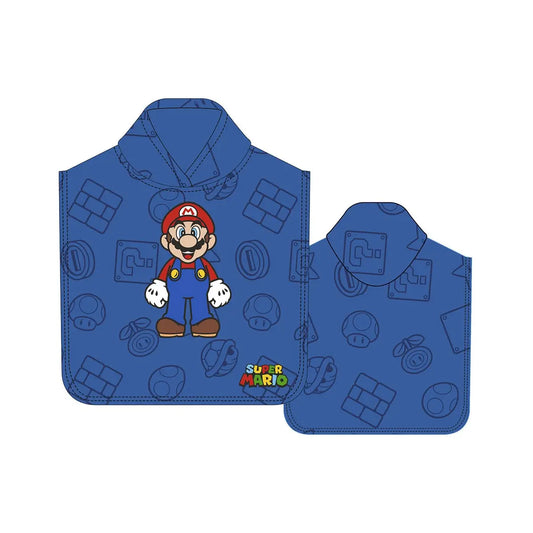 Poncho toalla con capucha SUPER MARIO 50x100cm - Toalla