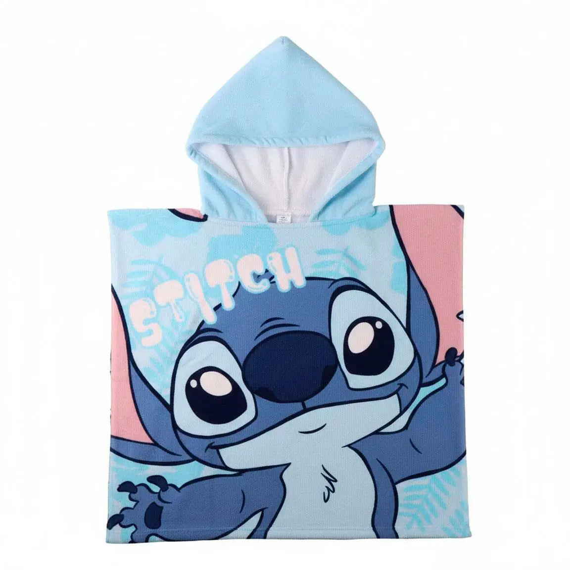 Poncho toalla infantil playa piscina Stitch y Ángel - poncho